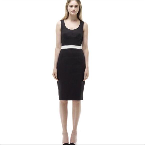 Club Monaco Black Amber Sheath Dress Size 0 NWT - Picture 1 of 5